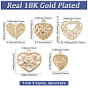 10Pcs 5 Styles Brass Filigree Pendants KK-SC0007-47-2