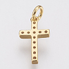 Brass Micro Pave Cubic Zirconia Pendants ZIRC-F083-008G-RS-2
