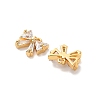 Brass Cubic Zirconia Charms KK-D300-08G-2