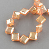 Transparent Electroplate Faceted Glass Beads Strands EGLA-S088-04-2