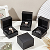 Square Diamond Print Cardboard Jewelry Watch Storage Boxes CON-WH0092-56-4