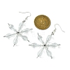 Christmas Snowflake Glass Dangle Earrings EJEW-TA00507-3