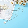 Butterfly Resin & Alloy Pendant Necklaces Set for Girl Women NJEW-JN03671-7