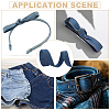Synthetic Cotton Denim Ribbons for Bow Making SRIB-WH0011-270E-7
