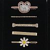 Frog Alloy Rhinestones Watch Band Charms Set MOBA-PW0001-56A-02-1