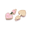 Valentine's Day Theme Alloy Enamel Pendants ENAM-T020-50F-02-2