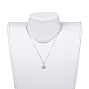 Brass Micro Pave Cubic Zirconia Pendant Necklace NJEW-JN02671-01-6