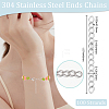 100 Strands 304 Stainless Steel Chain Extender STAS-BBC0005-51B-2