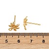Brass Stud Earrings Findings KK-B137-13G-3