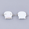 Handmade Porcelain Links connectors PORC-T002-02-2