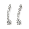 Brass Pave Clear Cubic Zirconia Pendants CU-CBA9FFD-11P-01-1