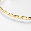 Brass Twisted Cuff Bangle X-BJEW-P168-F02-2