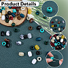 220Pcs Opaque Acrylic European Beads OACR-SP0002-33-6