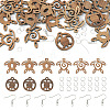  DIY Turtle Earring Making Kit WOOD-TA0001-86-9