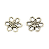 Tibetan Style Alloy Flower Cabochons TIBE-Q037-035-RS-1