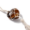 Natural Tiger Eye Pendant Decorations HJEW-E579-01F-4