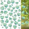 4PCS 2 Styles PVC Stickers Dazzling Color Window Stickers 3D Laser Heart Shaped Electrostatic Glass Window Stickers JX829A-1