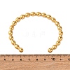 304 Stainless Steel Beads Cuff Bangles for Women BJEW-G749-18G-5