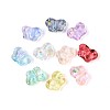 Spray Painted Transparent Acrylic Beads OACR-N149-01-1