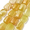 Natural Yellow Agate Beads Strands G-K392-B01-13x18mm-2