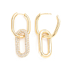Brass Micro Pave Cubic Zirconia Huggie Hoop Earrings EJEW-G274-09G-02-3
