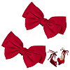 2Pcs Detachable Ribbon Satin Bowknot Shoe Decoration AJEW-PH0011-85B-1