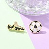 Brass Enamel Stud Earrings EJEW-Z080-01G-1