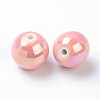 Glazed Porcelain Round Beads PORC-S490-8mm-06-2