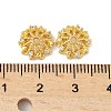 Brass Micro Pave Clear Cubic Zirconia Bead Caps KK-V015-08G-01-2