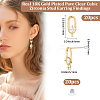20Pcs Brass Pave Clear Cubic Zirconia Stud Earring Findings KK-BBC0023-21-2