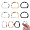 12Pcs 3 Colors Alloy Spring Gate Rings FIND-NB0006-22-1