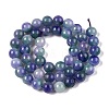 Dyed Natural White Jade Beads Strands G-T138-8mm-210-11-2