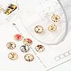 Clock Printed Glass Cabochons X-GGLA-A002-12mm-YY-2