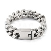 201 Stainless Steel Cuban Link Chains Bracelets for Men & Women LS-BJEW-D031-21A-P-1-1