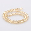 Pearl Luster Plated Faceted Rondelle Glass Beads Strands GLAA-A024B-PL01-2