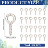 1000Pcs Iron Screw Eye Pin Peg Bails IFIN-ME0001-08-2