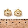 Brass Micro Pave Clear Cubic Zirconia Bead Caps KK-R216-03G-01-2