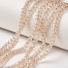 Electroplate Transparent Glass Beads Strands EGLA-A034-T4mm-T15-1