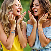 5Pcs 5 Colors Bohemian Cotton Cord Braided Bracelets BJEW-TA0001-27-7
