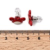 Brass Enamel Stud Earrings EJEW-A148-01A-5