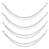 2Pcs Alloy Curb Chain with Plastic Pearl Bead Double Layer Boot Strap Chains AJEW-ME0003-15-1