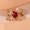 Heart Alloy Finger Rings for Women FS-WG1A204-10-1
