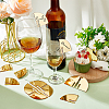 40Pcs Mirror Acrylic Wine Glass Charms AJEW-FG0003-01-5