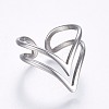 Tarnish Resistant Hollow 304 Stainless Steel Cuff Finger Rings RJEW-H126-46P-19mm-2