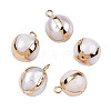Electroplate Natural Baroque Pearl Keshi Pearl Pendants PEAR-N021-12-2