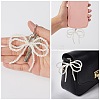 Plastic Imitation Pearl Bowknot Shoe Charms DIY-WH20002-152A-5