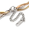 304 Stainless Steel Herringbone Chain Bracelets BJEW-H618-13MC-3