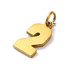 304 Stainless Steel Charms STAS-A106-01G-02-2
