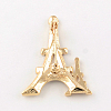 Tower Women's Light Gold Plated Alloy Rhinestone Brooches JEWB-R011-22-2