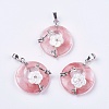 Watermelon Stone Glass Pendants G-F546-A02-1